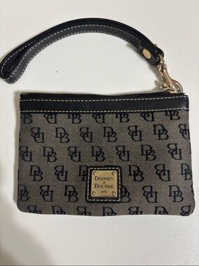 Dooney & Bourke Brown and Black Monogram Wristlet